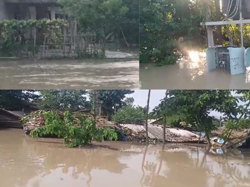 गायघाट, औराई और कटरा में बाढ़ का आतंक