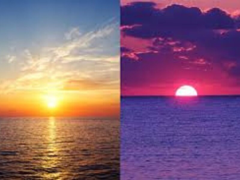 सूर्योदय और सूर्यास्त का  समय