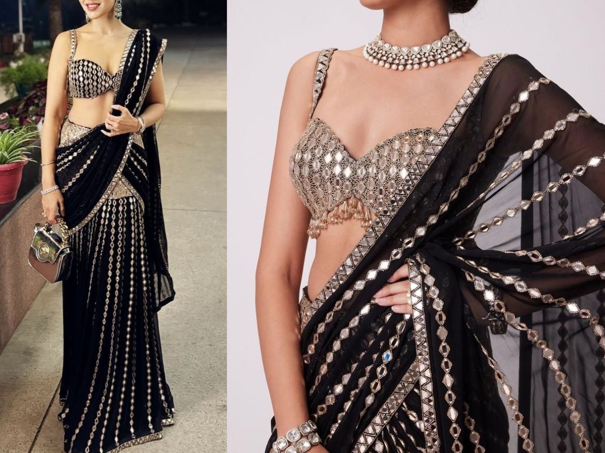 ब्लैक साड़ी