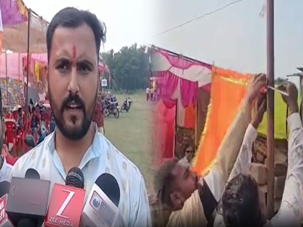 MP: बजरंग दल के लोग पटाखों की दुकान पर लगा रहे हैं भगवा झंडा, अपनों से खरीदारी की अपील MP: बजरंग दल के लोग पटाखों की दुकान पर लगा रहे हैं भगवा झंडा, अपनों से खरीदारी की अपील