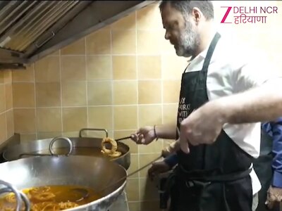Rahul Gandhi: दिवाली पर राहुल गांधी बने हलवाई, पुरानी दिल्ली में बनाए बेसन  के लड्डू और इमरती
