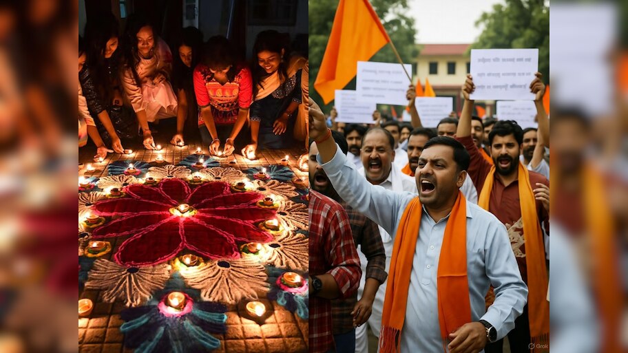 दुर्ग में दीवाली पर भी नफरत फैलाने से बाज नहीं आए VHP-बजरंग दल! रैली निकाल लगाए भड़काऊ नारे 