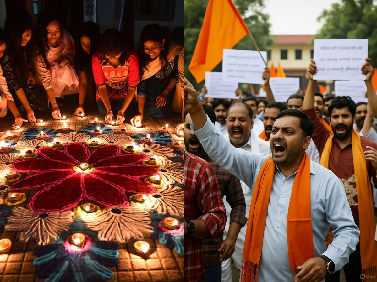 दुर्ग में दीवाली पर भी नफरत फैलाने से बाज नहीं आए VHP-बजरंग दल! रैली निकाल लगाए भड़काऊ नारे दुर्ग में दीवाली पर भी नफरत फैलाने से बाज नहीं आए VHP-बजरंग दल! रैली निकाल लगाए भड़काऊ नारे