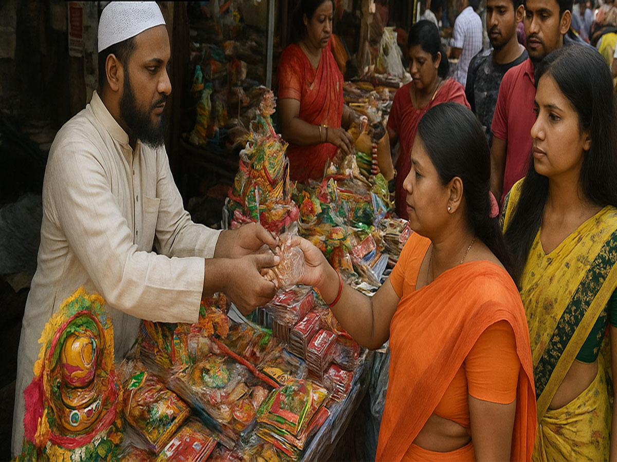 रांची में मुस्लिम दुकानदारों से लोगों ने छठ की जमकर खरीदारी, हिंदू संगठनों को करारा तमाचा रांची में मुस्लिम दुकानदारों से लोगों ने छठ की जमकर खरीदारी, हिंदू संगठनों को करारा तमाचा