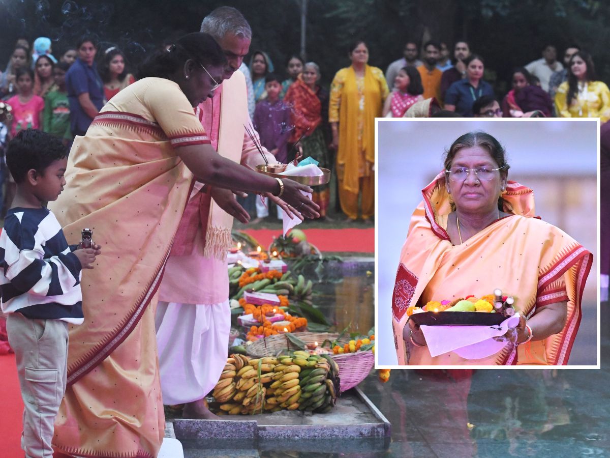 Chhath Puja 2025: ଛଟ ପୂଜାରେ ସାମିଲ ହେଲେ ରାଷ୍ଟ୍ରପତି ଦ୍ରୌପଦୀ ମୁର୍ମୁ Chhath Puja 2025: ଛଟ ପୂଜାରେ ସାମିଲ ହେଲେ ରାଷ୍ଟ୍ରପତି ଦ୍ରୌପଦୀ ମୁର୍ମୁ