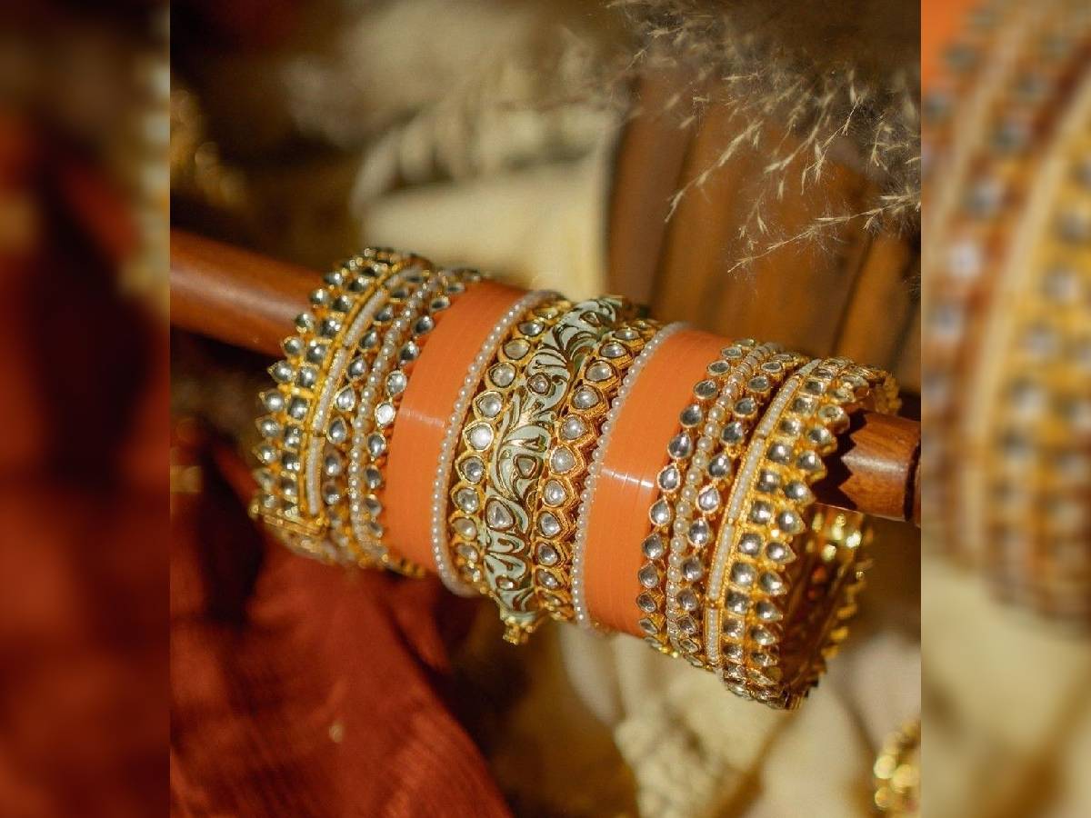 Latest Bridal Chooda design see red to pink color bangles for marriage ...