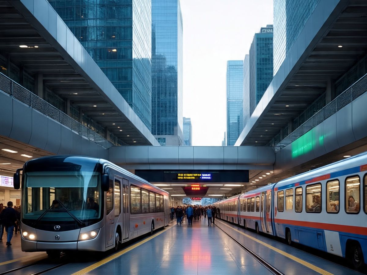 एक ही छत के नीचे ट्रेन, मेट्रो और बस