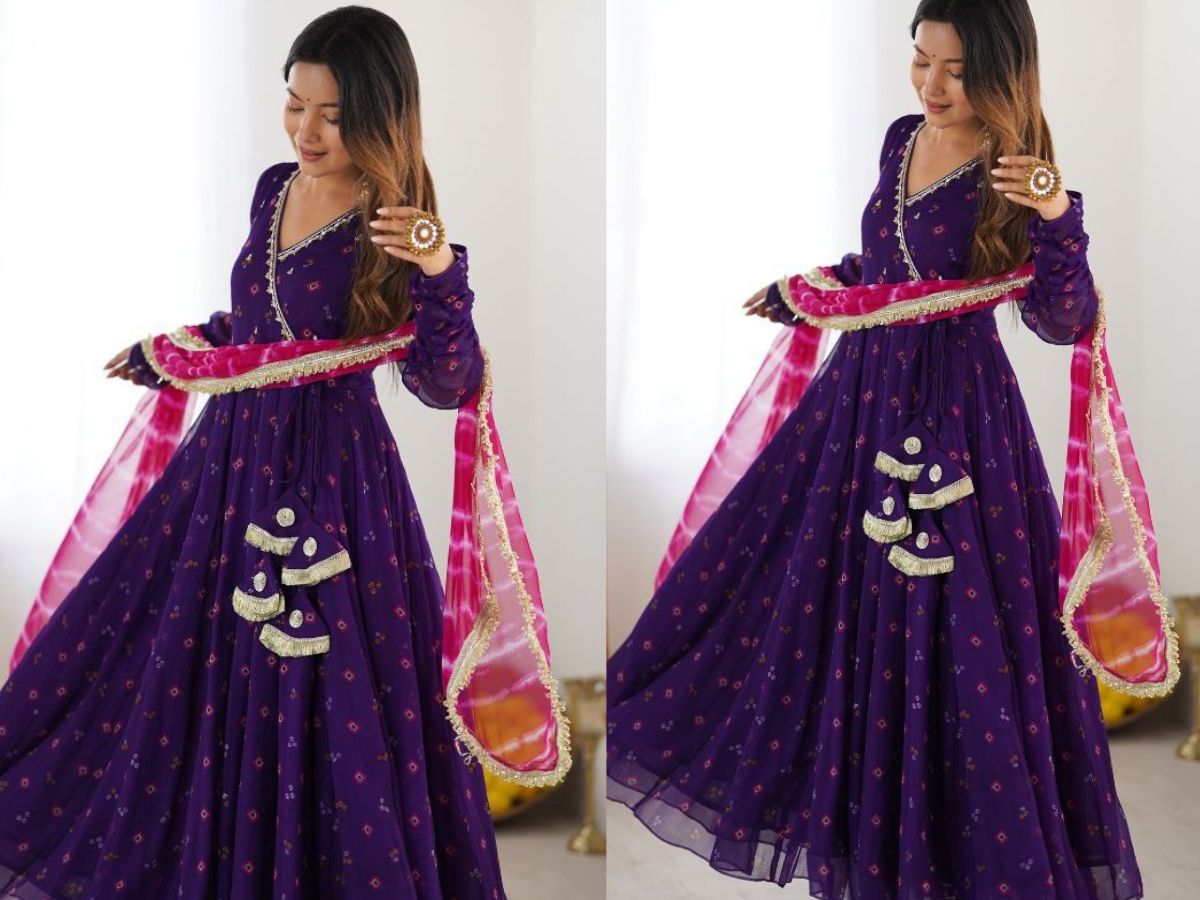 ब्लू अनारकली सूट