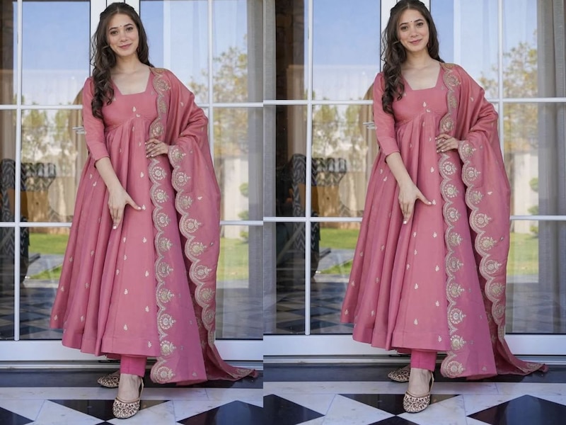 पिंक अनारकली सूट