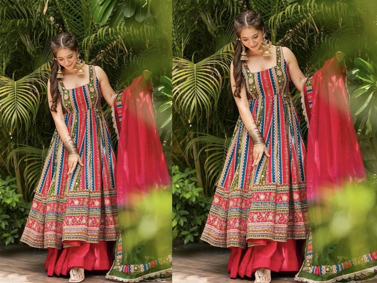 रंग-बिरंगा अनारकली सूट