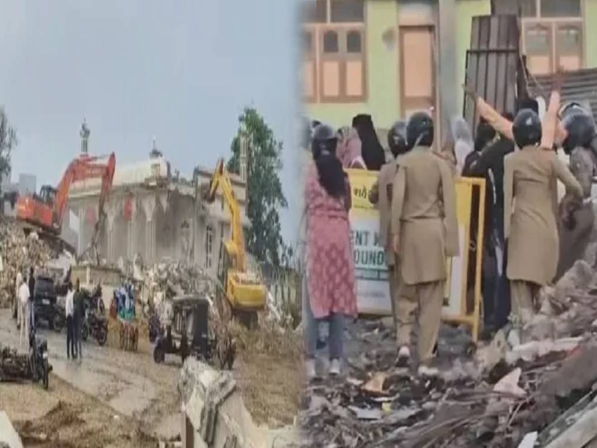 दरगाह पर बुलडोजर चलाने पहुंची गुजरात पुलिस; विरोध करने पर महिला समेत इतने लोग गिरफ्तार दरगाह पर बुलडोजर चलाने पहुंची गुजरात पुलिस; विरोध करने पर महिला समेत इतने लोग गिरफ्तार