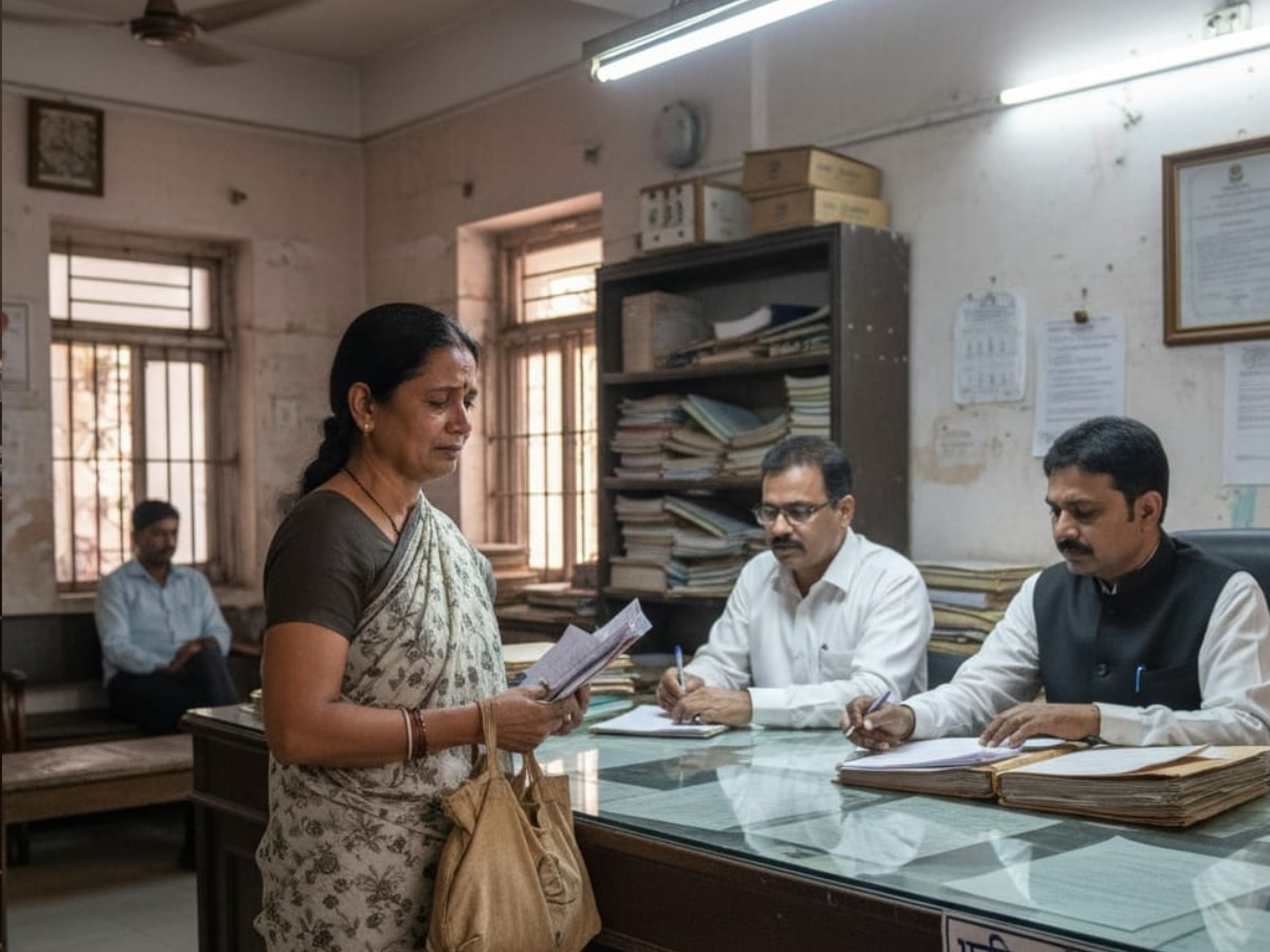 साहब! मेरे पति का डेथ सर्टिफिकेट बना दीजिए… पर अधिकारियों ने जीवित महिला का ही बना दिया मृत्यु प्रमाण पत्र, अब काट रही है दफ्तर के चक्कर.. साहब! मेरे पति का डेथ सर्टिफिकेट बना दीजिए… पर अधिकारियों ने जीवित महिला का ही बना दिया मृत्यु प्रमाण पत्र, अब काट रही है दफ्तर के चक्कर..