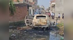 गूगल मैप से भटकी कार हादसे का शिकार, तालाब में फंसकर लगी आग, लाखों की नकदी भी जली
