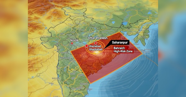 india new earthquake map several up districts including noida ghaziabad ...
