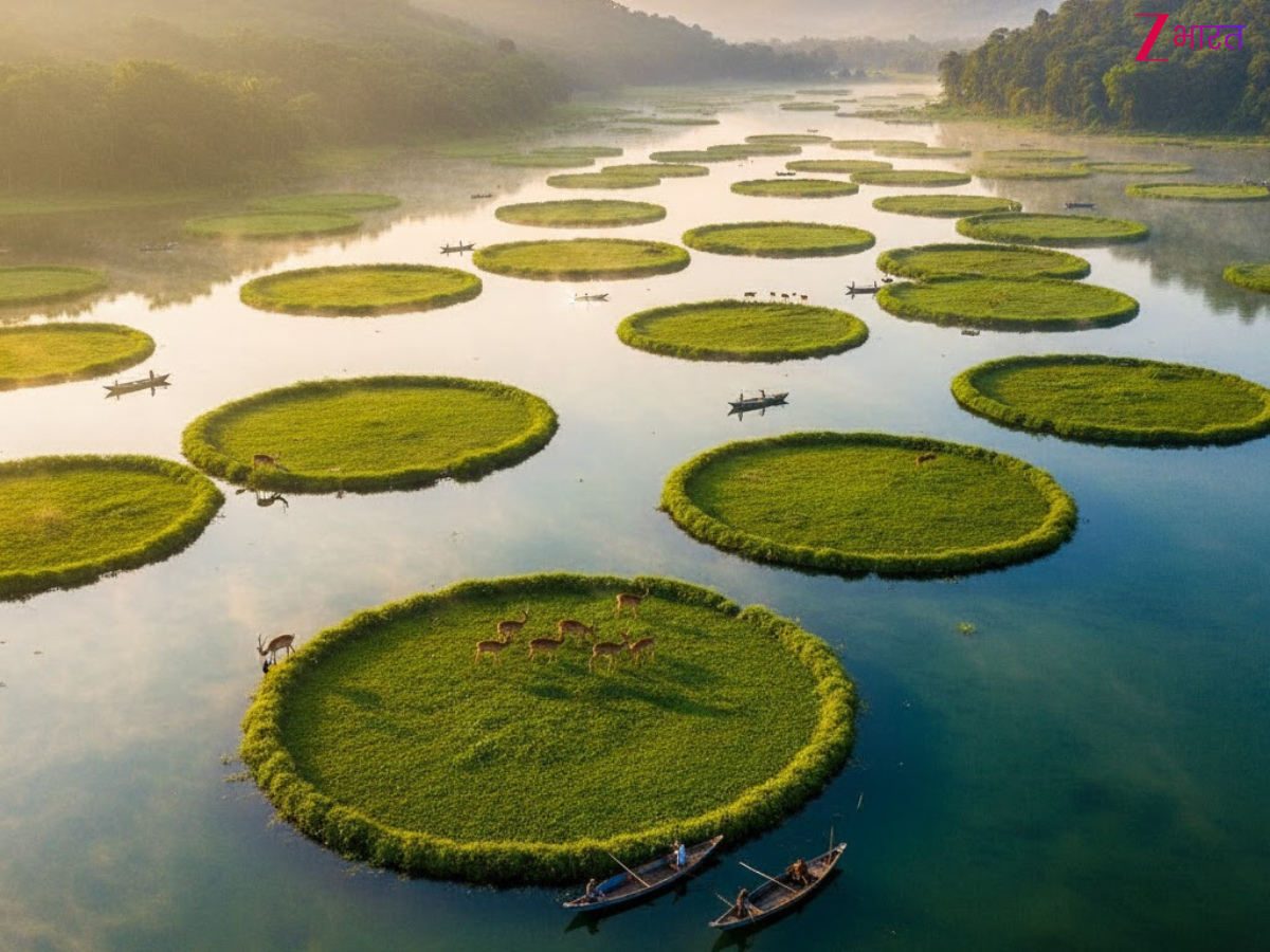 Loktak Lake Manipur Floating National Park Asia Largest Freshwater Lake Loktak Lake Manipur Floating National Park Asia Largest Freshwater Lake