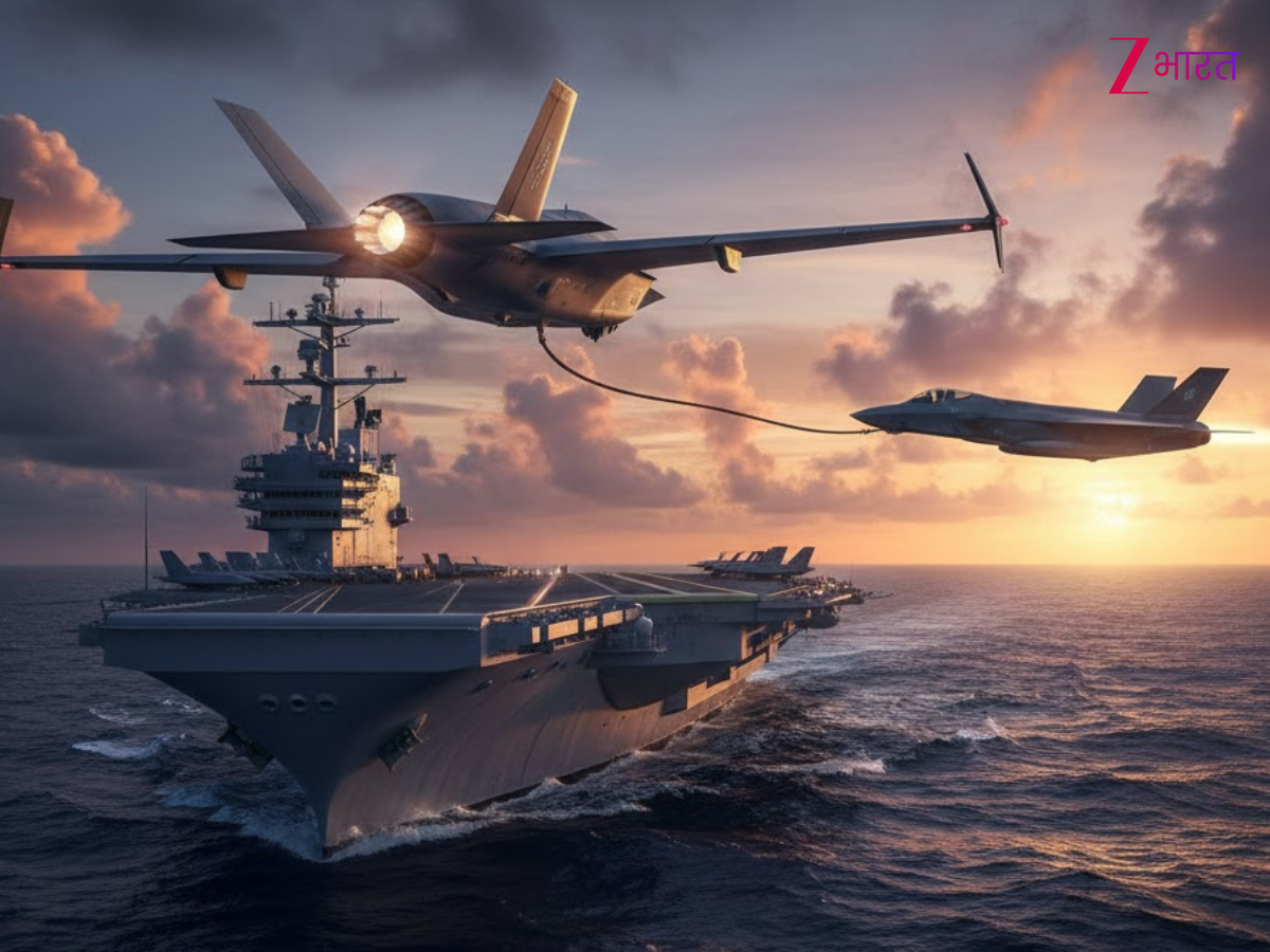 समंदर का नया 'बाहुबली' ड्रोन! MQ-25 Stingray दुश्मनों पर बरपाएगा कहर, हवा में ही भरेगा लड़ाकू विमानों का पेट