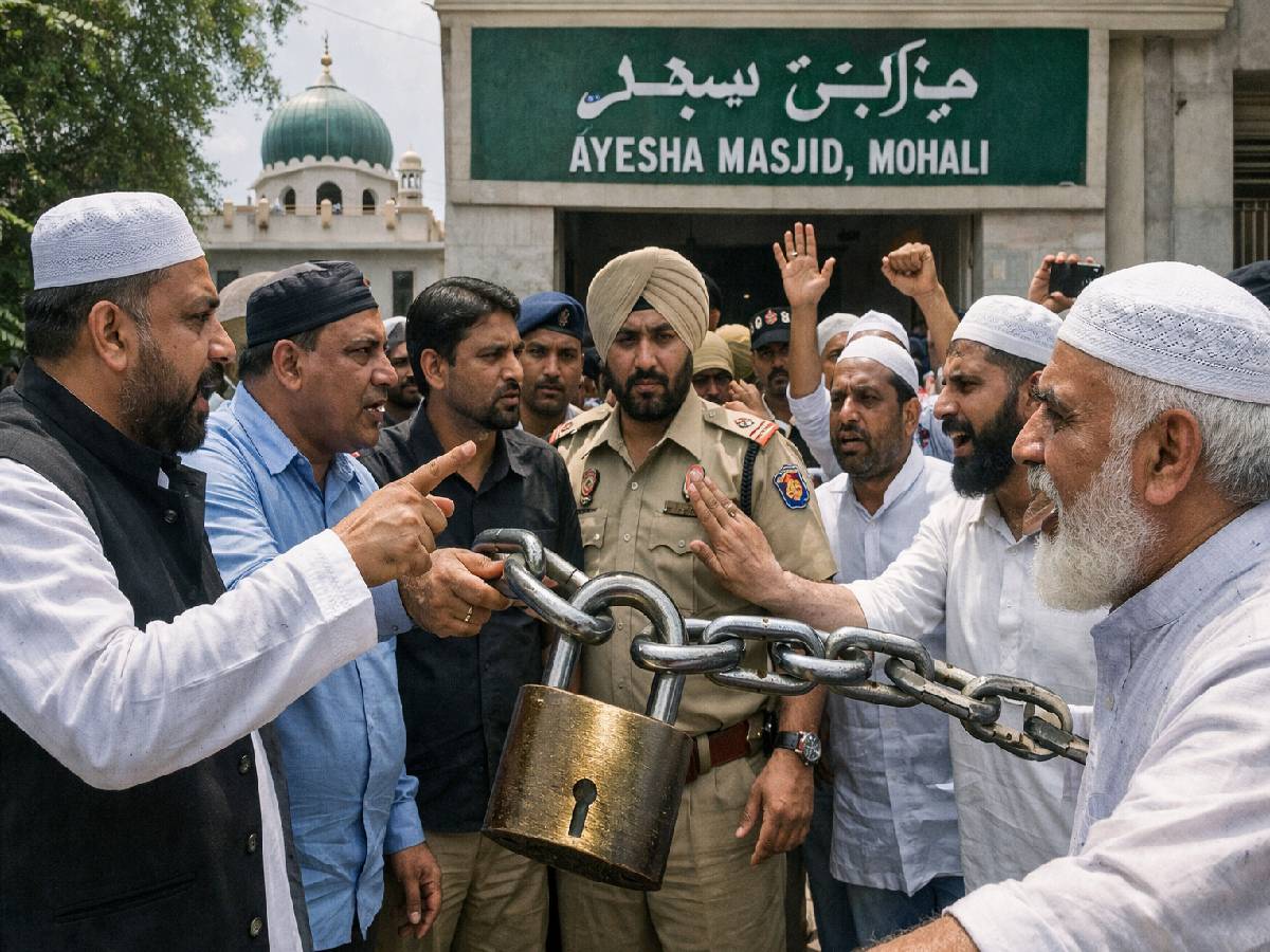 मस्जिद में ताला लगाने की धमकी, पंजाब वक्फ बोर्ड और मस्जिद कमेटी आमने सामने मस्जिद में ताला लगाने की धमकी, पंजाब वक्फ बोर्ड और मस्जिद कमेटी आमने सामने