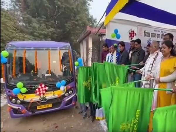 Transport Minister Shravan Kumar flagged off new bus service to Kakolat ...