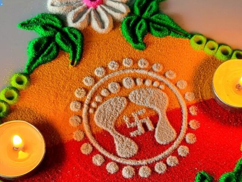 5 types of beautiful rangoli designs on Makar Sankranti | मकर संक्रांति ...