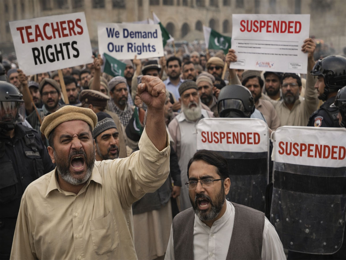 कर्मचारियों के हक की आवाज उठाना पड़ा भारी, बलूचिस्तान सरकार ने 38 शिक्षकों को किया सस्पेंड कर्मचारियों के हक की आवाज उठाना पड़ा भारी, बलूचिस्तान सरकार ने 38 शिक्षकों को किया सस्पेंड