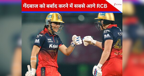 RCB massive record of most runs scored in one over in WPL history this ...