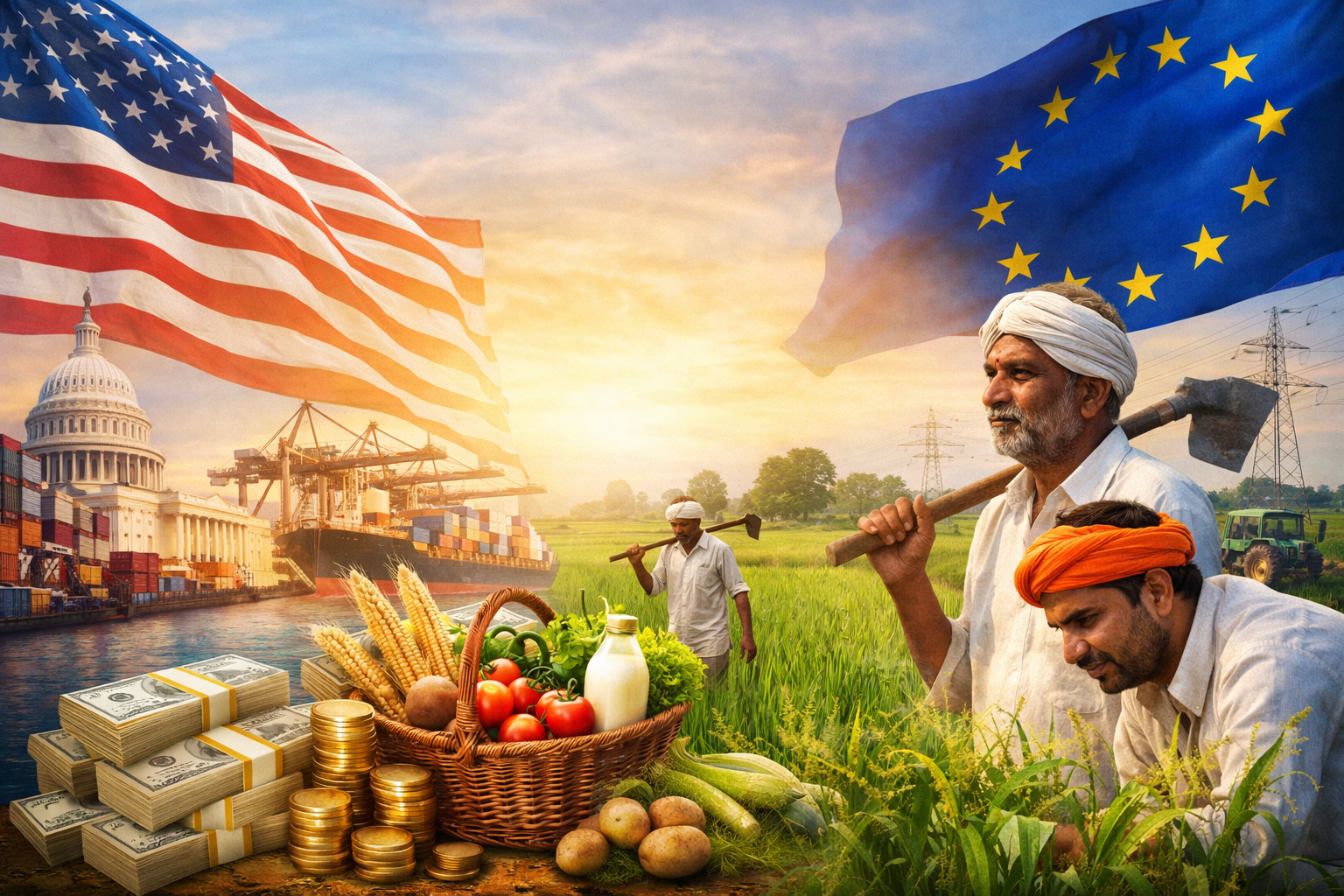 Explainer: भारत की खेती के लिए ‘गोल्डन चांस’? US और EU समझौते से 400 अरब डॉलर का रास्ता खुला; जानिए किसानों को क्या होगा फायदा?