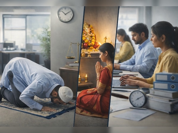 कार्यस्थल पर इबादत या पूजा कितना सही (प्रतीकात्म एआई तस्वीर)