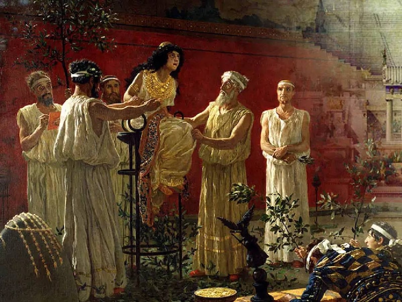ancient greece most famous pythia oracle of delphi temple of apollo ...