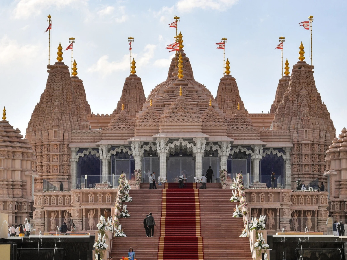 (BAPS मंदिर अबू धाबी- फाइल फोटो) (BAPS मंदिर अबू धाबी- फाइल फोटो)