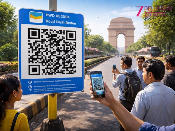 QR Codes on Delhi Roads: दिल्ली की सड़कों पर लगाए गए QR कोड, स्कैन करने ...
