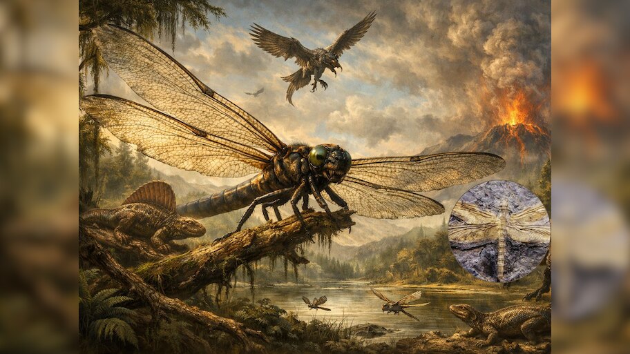 70cm winged giant insects extinction 300 million year old dragonflies ...