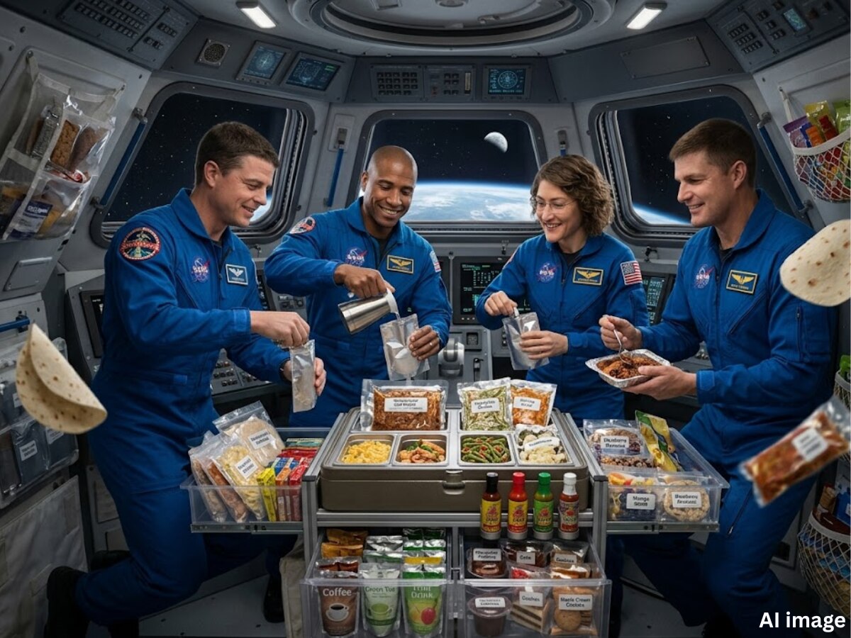 artemis ii moon mission food menu what nasa astronauts will eat in space  barbecue mac and cheese | चांद के सफर पर क्या होगा 'मेनू'? NASA के  एस्ट्रोनॉट्स के लिए तैयार है