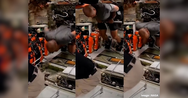 nasa artemis 2 moon mission astronauts exercise using flywheel gym ...