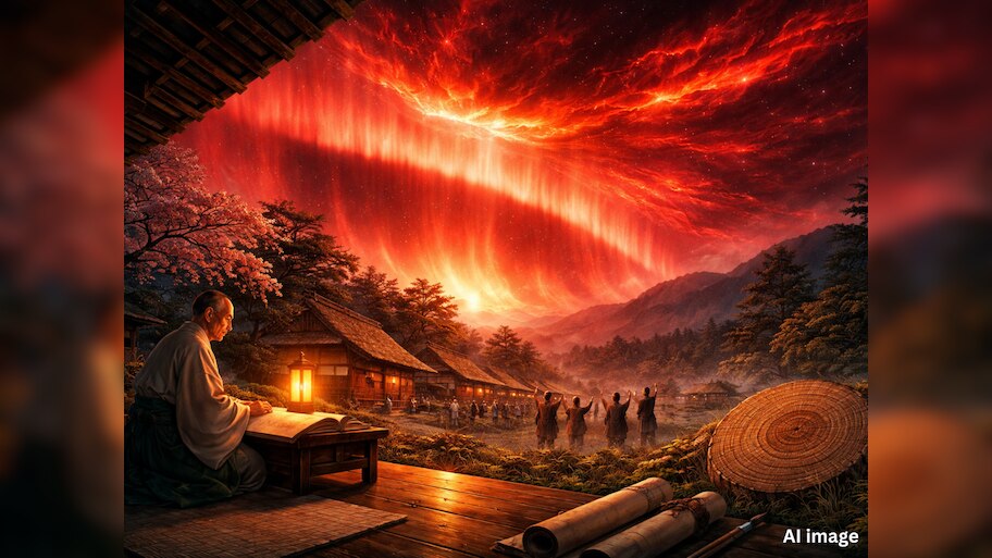 japanese poet diary 826 years mysterious red sky solar storm ancient ...