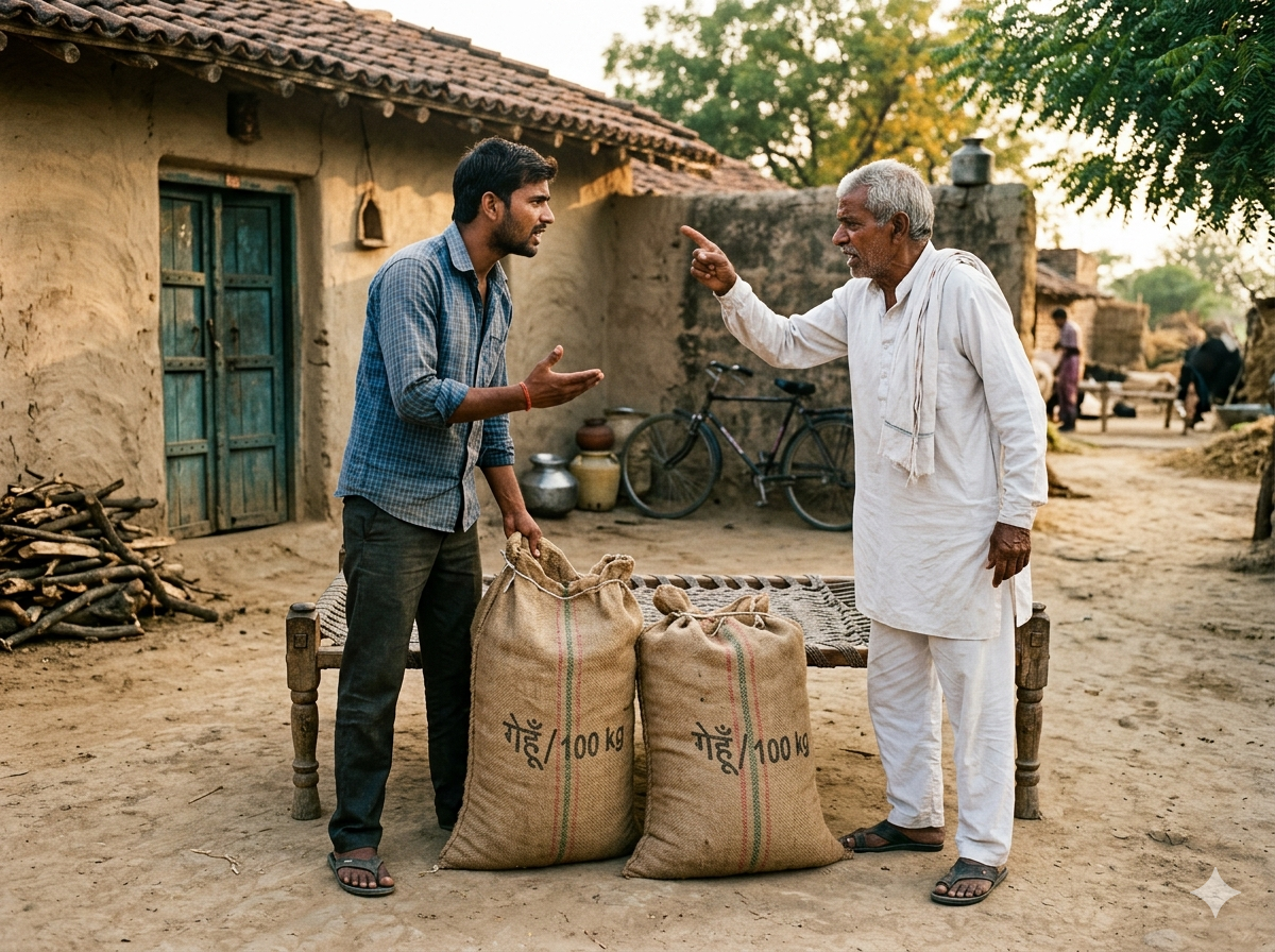 दो बोरी गेहूं के लिए पिता का कत्ल दो बोरी गेहूं के लिए पिता का कत्ल