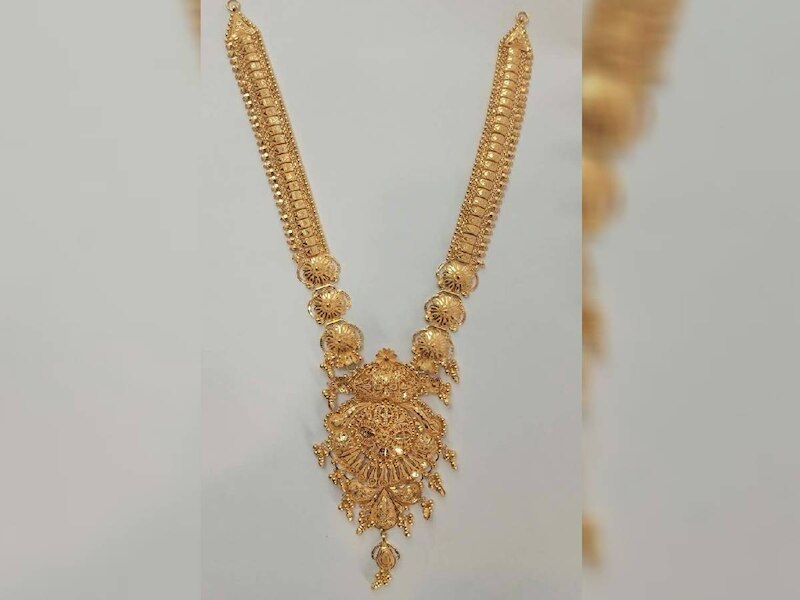 22 kt gold rani haar in 2 tola sona rani necklace set designs in 20 ...