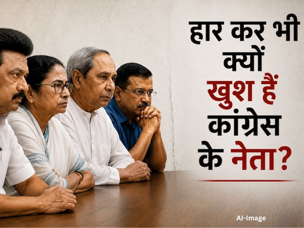 विधानसभा चुनावों में हार कर भी क्यों खुश हैं कांग्रेस के नेता? (AI- Image)