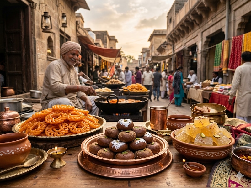 मिठाइयों के लिए कौन से शहर प्रसिद्ध 