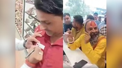 बजरंग दल का शोरूम पर धावा, मुस्लिम कर्मचारियों पर आरोप लगा नेमप्लेट पर लिखा "जिहादी"