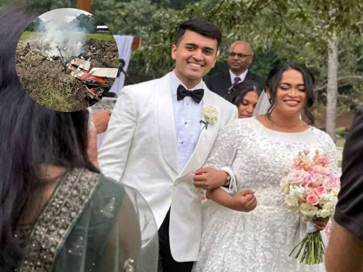 शादी के कुछ ही घंटे बाद पसरा मातम! अमेरिका में चॉपर क्रैश में भारतीय मूल के पायलट की मौत, दुल्हन की बची जान