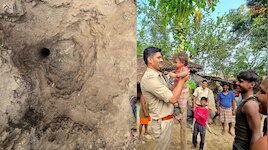 रीवा में खेलते-खेलते 10 फीट गहरे गड्ढे में गिरा बच्चा, दो घंटे बाद खोदकर निकाला गया
