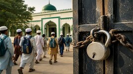 गाजियाबाद में मदरसों के खिलाफ अभियान जारी, मदरसा जामिया खुल्फा-ए-राशीदीन पर लगे ताले