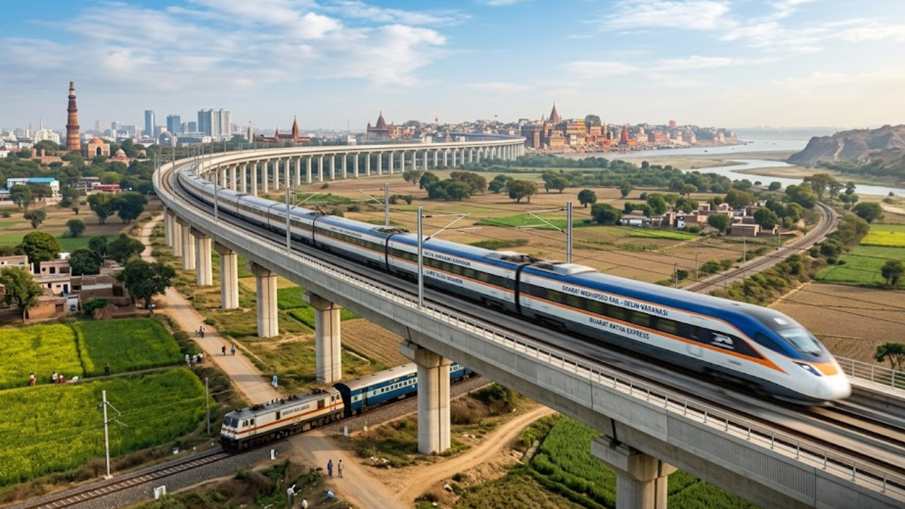 delhi varanasi bullet train Lucknow ayodhya noida high speed rail corridor up 14 cities benefit | UP में दौड़ेगी जापान जैसी बुलेट ट्रेन, दिल्ली-लखनऊ-काशी रूट पर बड़ा अपडेट | Hindi News, लखनऊ