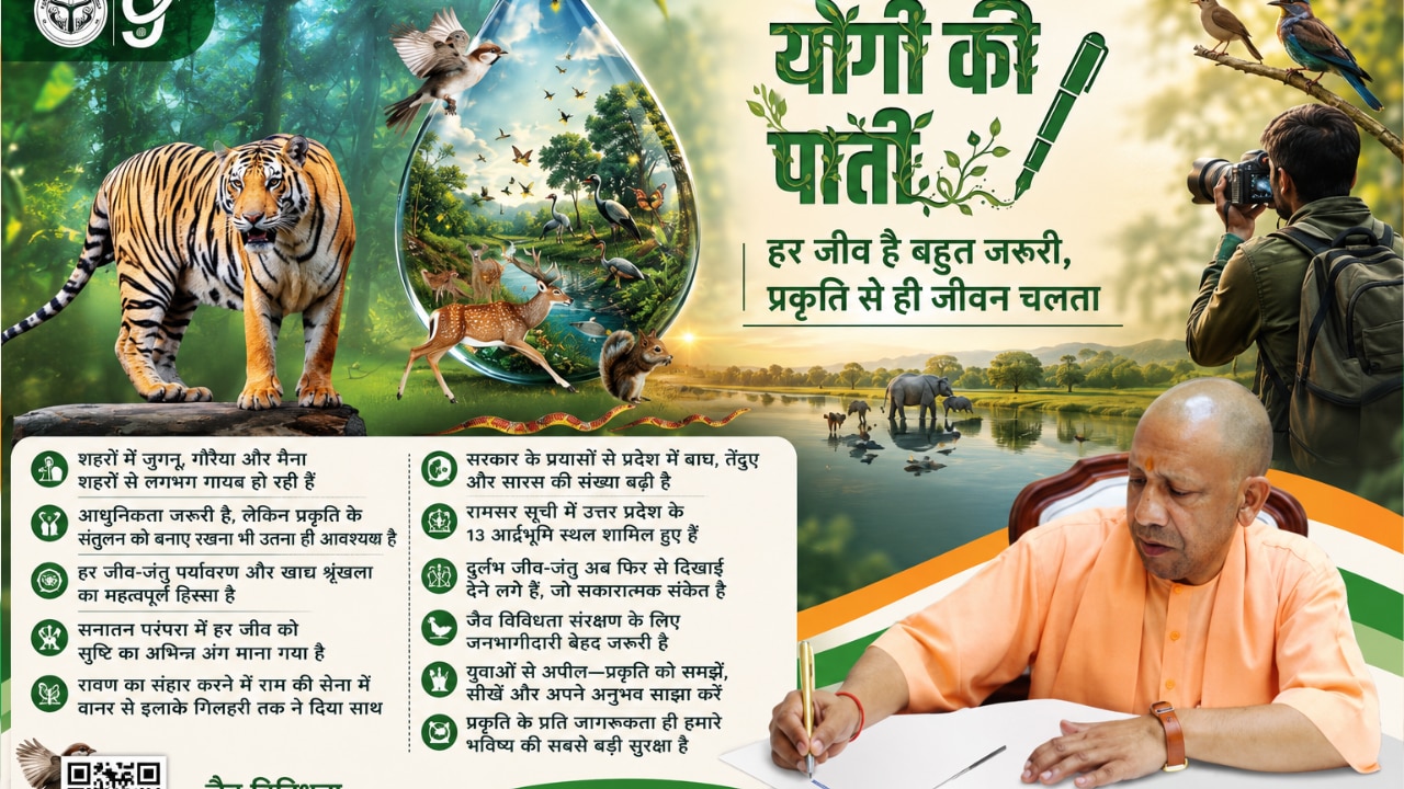 'शहरों से गायब हो रहे जुगनू, गौरैया, मैना, प्रकृति से ही चलता है जीवन, संतुलन बनाना बेहद जरूरी'.... CM योगी की बड़ी चिंता