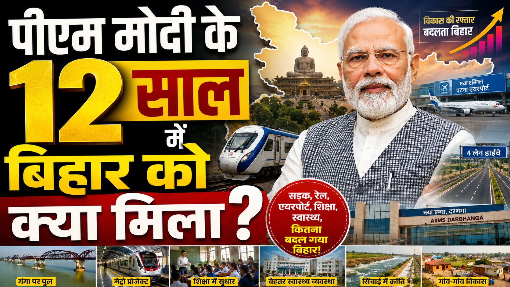 फेहरिस्त लंबी है! पीएम मोदी के 12 साल के शासनकाल में बिहार को क्या-क्या मिला?