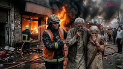 Haryana: भिवानी के कैफे में भीषण आग, सूझबूझ से बची बुजुर्ग दंपति की जान