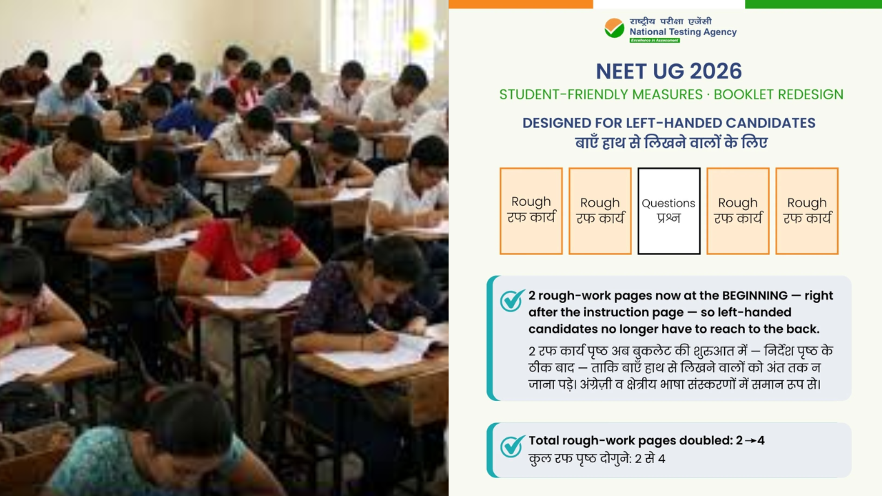 NEET UG 2026 NTA Introduces Major Changes in Test Booklet to Help Left ...