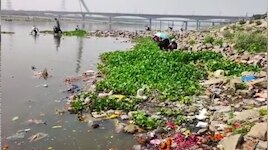 यमुना सफाई अभियान पर सवाल, VIP घाट चमका पर पास ही गंदगी का अंबार