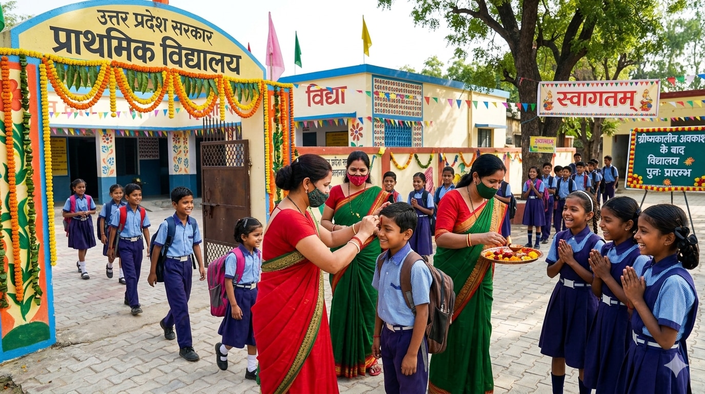 तिलक-आरती से होगा स्वागत! 27 दिन बाद फिर गुलजार होंगे यूपी के स्कूल; गर्मी की छुट्टियां खत्म