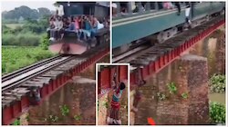 रेलवे ट्रैक पर चल रहा था शख्स, पीछे से आ गई ट्रेन... अगले पल जो किया VIDEO देख रह...